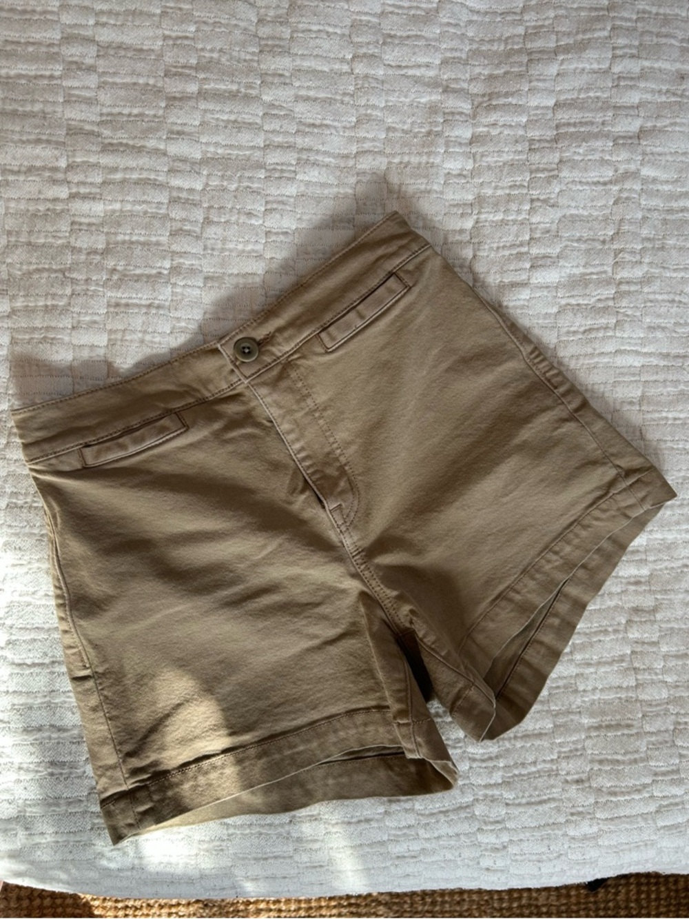 Madewell Emmett Short In Garment Dye Welt Pocket Edit Desert Tan Size 25 - Picture 5 of 9